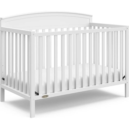 Graco Benton 5-in-1 Convertible Crib (White) – GREENGUARD Gold Certified, Converts from Baby Crib to Toddler Bed, Daybed and Full-Size Bed, Fits Standard Full-Size Crib Mattress