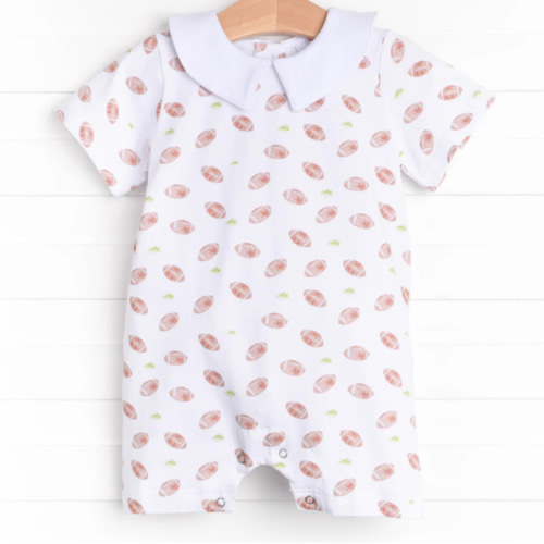 Touchdown Time Romper, White – Stitchy Fish