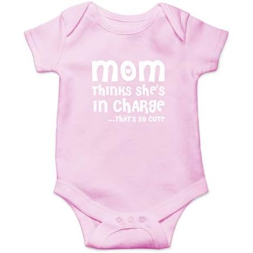 AW Fashions Mom Thinks She's In Charge... That's So Cute Baby Bodysuit Cute Newborn Girl Boy Coming Home