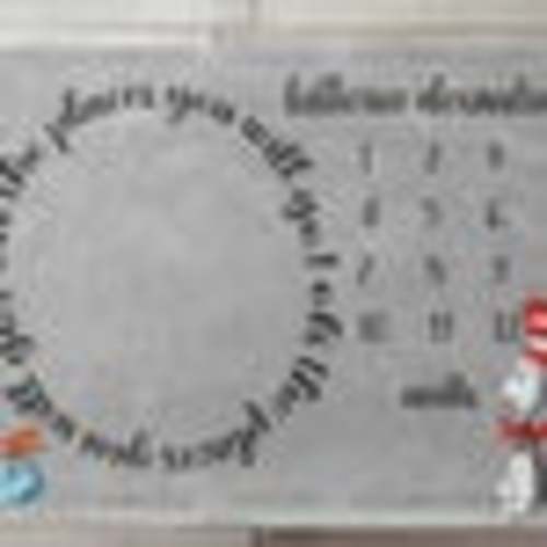 Cat In The Hat Baby Milestone Blanket, Dr. Seuss Personalized Gift
                    30x40 Fleece