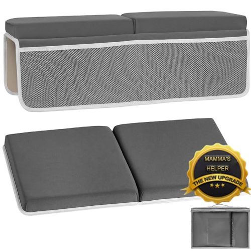 Bath Kneeler and Elbow Rest Pad Set, Comfortable Bath Kneeler with Arm Support and Pockets, Non-Slip Bathtub Kneeling Pad for Baby Bathing, Quick Drying Mat Cushion Painless Memory Foam