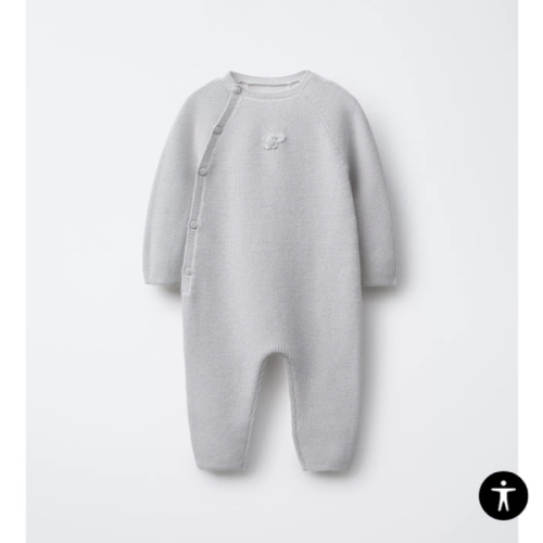 PEARL KNIT ELEPHANT JUMPSUIT - Blue / Gray | ZARA United States