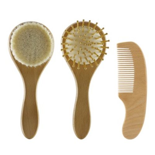 Wool Baby Shower Accessory Hair Care Products Bath Set Multipurpose Wooden Infant Newborn
