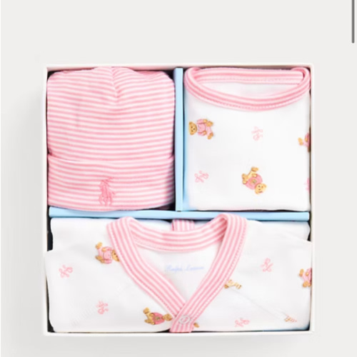 Polo Bear Cotton 3-Piece Gift Set (newborn size)