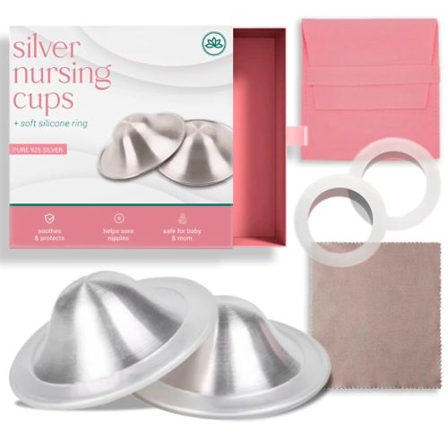 The Original Silver Nursing Cups, Pure Silver, Nipple Shields for Breastfeeding Newborn, Nipple Shield, Silver Nipple Covers Breastfeeding, Silver Nursing Cups, Nipple Shield