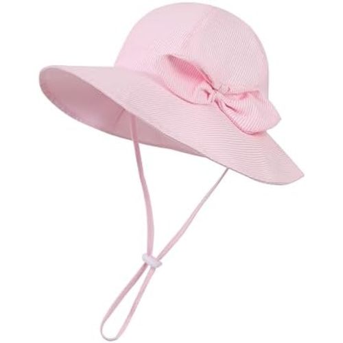 Baby Girl Sun Hat Toddler Summer Bucket Hats UPF 50+ Hat for Infant Girl Beach Hat with Wide Brim 0-6T