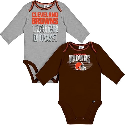0-3 Month Gerber Baby NFL Team 2 Pack Long Sleeve Onesie Bodysuit