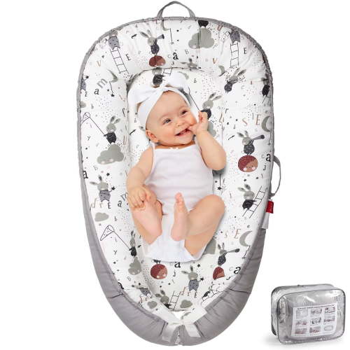 BUTOA Baby Lounger - Breathable & Soft Baby Nest, Portable and Lightweight Tummy Time Lounger for Home and Travel, Ideal Newborn Babies Essentials Baby Shower Gifts