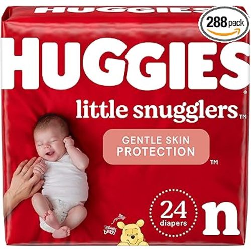Heavy Absorbency Disposable Unisex Little Snugglers Newborn Baby Diaper, 288 per Case