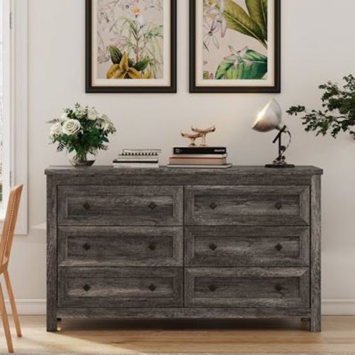 AMERLIFE Farmhouse Wood Rustic Chest of Drawers