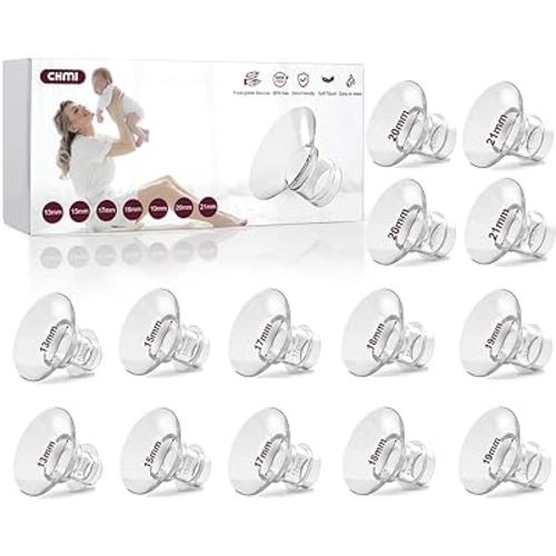 Flange Inserts 14PCS 13/15/17/18/19/20/21mm,Compatible with Momcozy S12 Pro/S9 Pro/S12/S9 Wearable Breastpump Cup,for Medela/Spectra/Bellaaby/TSRETE 24mm Shields/Flanges, BPA Free Inserts.