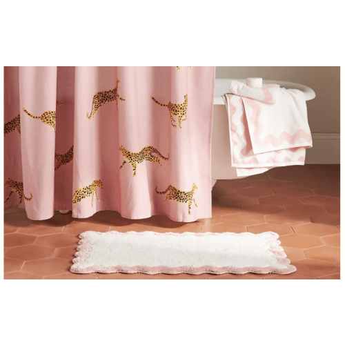 Scalloped Cotton Bath Mat