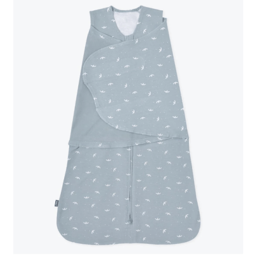 Blue Bird Print Cotton Swaddle Newborn | HALO