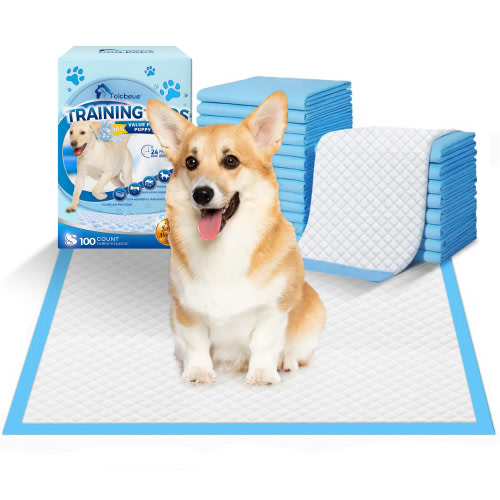 Tolobeve Dog Training Pads, Size S, 13x18 Inches, 100 PCS, Disposable Pee Pads, Ideal for Puppies & Senior Dogs