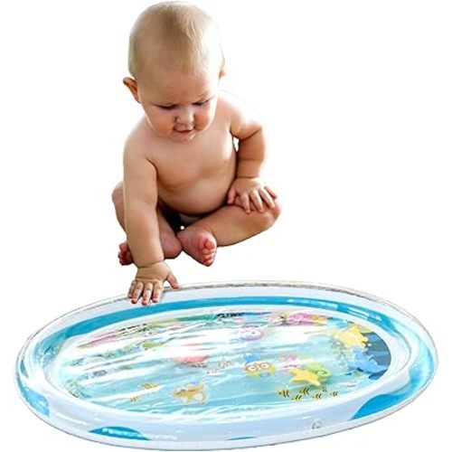 Tummy Time Mat Premium Baby Water Play Mat for Infants and Toddlers, 3 to 24 Months, Strengthen Your Baby's Muscles, Portable, Easy to Build up