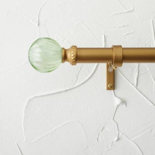 66"-120" Faux Jade Ball Curtain Rod Brass - Opalhouse™ Designed With Jungalow™