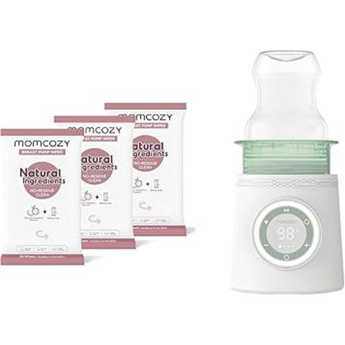 Momcozy Natural Breast Pump Wipes & Momcozy Portable Bottle Warmer