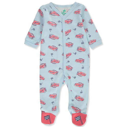 Disney Cars Baby Boys' Footed Coveralls - blue, 0 - 3 months (Newborn)