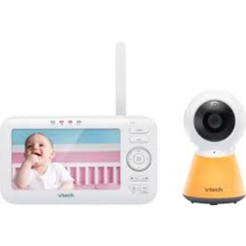 VTech - 5" Video Baby Monitor w/Adaptive Night Light - White
