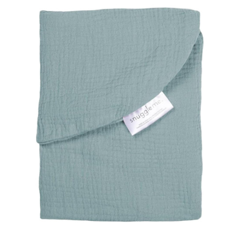 snuggle me Baby Lounger Muslin Curve Cover - Organic Cotton Fabric - Slate