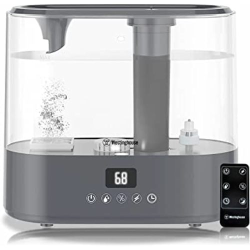Westinghouse Humidifier and Air Purifier all in one combo with Smart Humidity Sensor Control for Bedrooms with Essential Oil Diffuser and Remote, Black