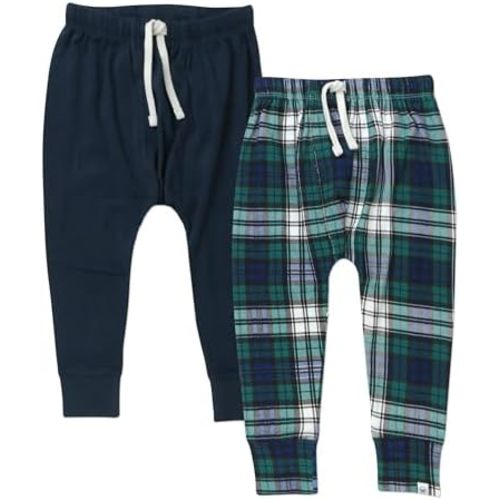 HonestBaby Multipack Honest Pants Joggers Pull on 100% Organic Cotton for Infant Baby and Toddler, Boys, Girls, Unisex