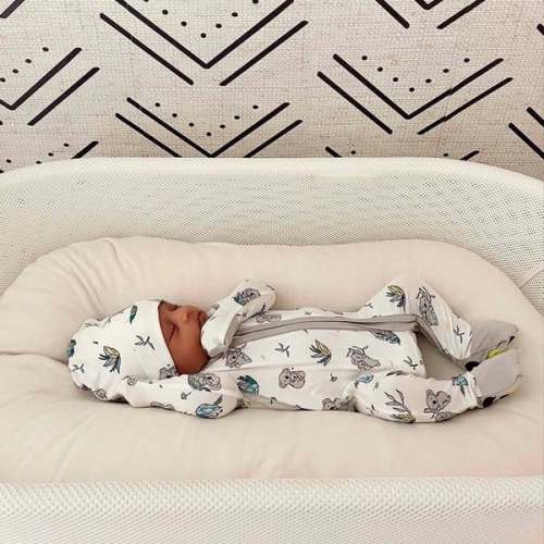 Koala Bamboo Convertible Footie, White - Bellabu Bear | Maisonette