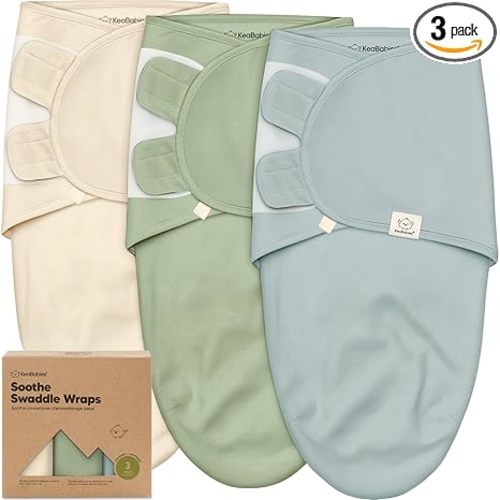 3-Pack Organic Baby Swaddles (Slate)