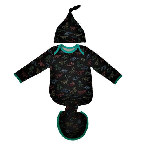 Neon Dino Sleep Gown Set