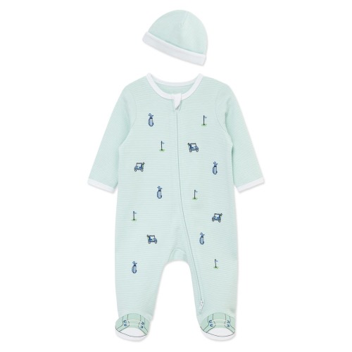 Golf Cotton Footie & Hat Set, NewbornPick up today
