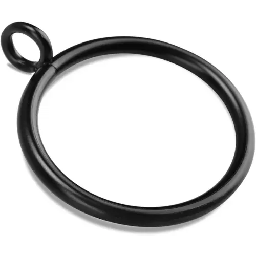 40 PCS Black Curtain Rings, Curtains Ring with Eyelet Apply for Up to 1 1/4-inch Curtain Rod (1.5 Inch Drapery Rings)