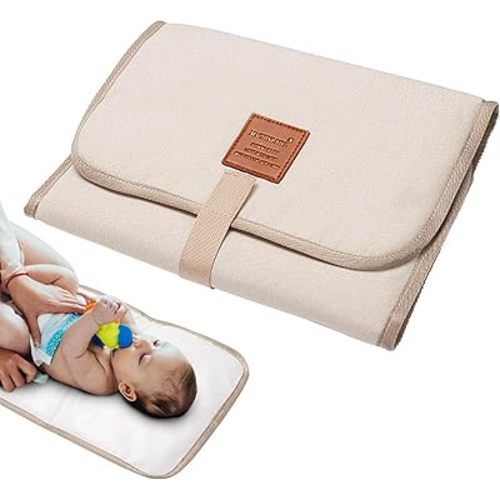 Folding Changing Pad | Foldable Comfortable Diaper Pad Waterproof,Diaper Mat with Stickers for Trips Travel Tours Littryee