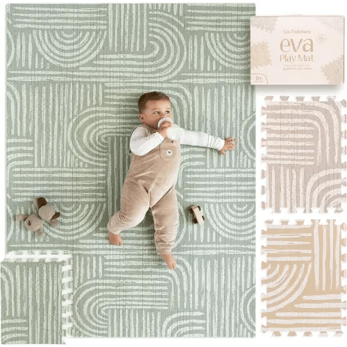 Baby Play Mat – Premium Foam Playmat for Babies & Toddlers, 67" x 48", Neutral Modern Look, Easy-Clean & Non-Toxic, Ideal for Tummy Time, Decor-Friendly Baby Floor Play Mat for Any Room – Co-Toddlery