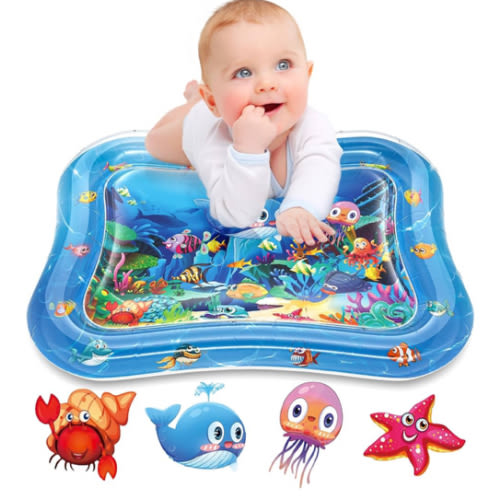 Infinno Inflatable Tummy Time Mat Premium Baby Water Play Mat for Infants and Toddlers Baby Toys for 3 to 24 Months, Strengthen Your Baby's Muscles, Portable