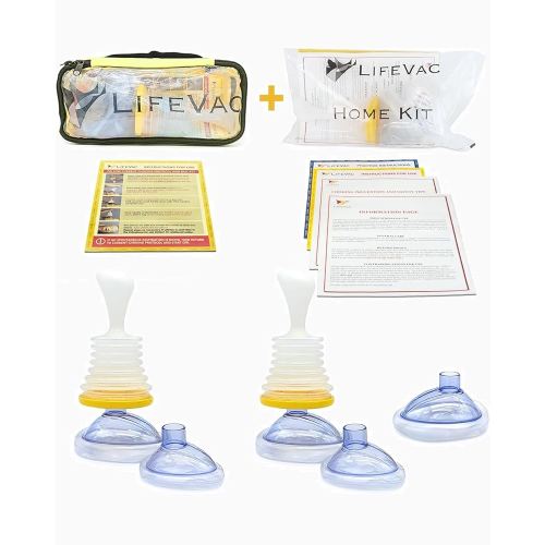 LifeVac Home and Travel Combo Kit (Canadian Version) - Choking Rescue Device, Portable Airway Suction Device | Anti Choking Device for Children & Adults