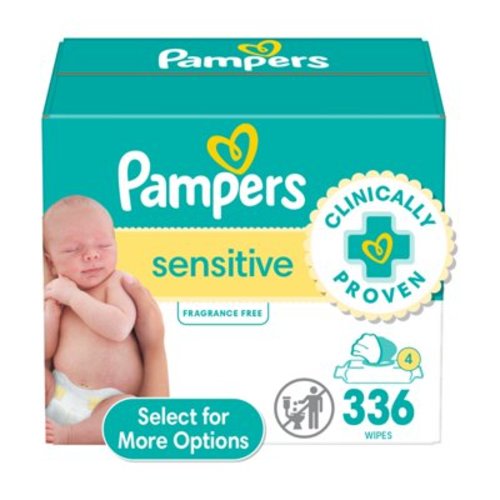 Pampers Sensitive Baby Wipes 336 Count, Suitable for Swaddlers Use