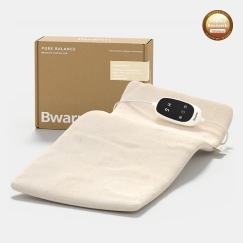 100% Organic Cotton Heating Pad with Far Infrared for Cramps, Back Pain Relief