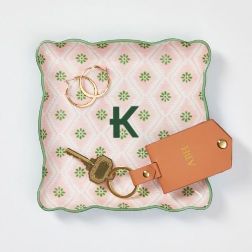 Sanderson Scalloped Ceramic Catchall - “R”