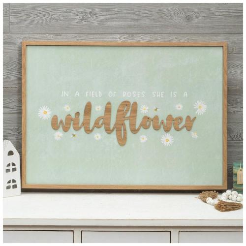 She Is A Wildflower Wood Wall Decor