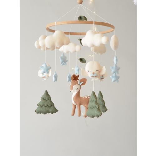 Deer Woodland Baby Mobile. Etsy
