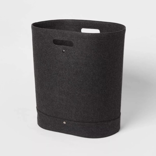 Felt Double Hamper Charcoal