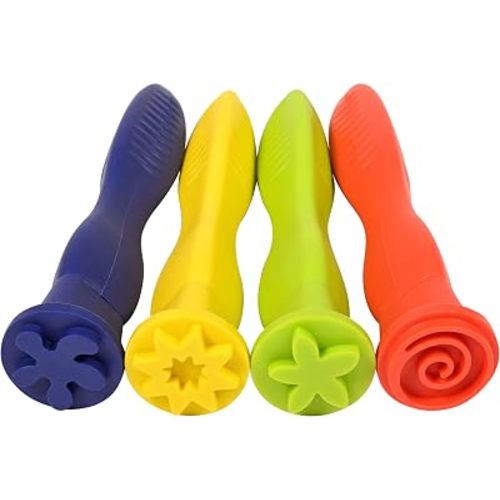 READY 2 LEARN Triangle Grip Stampers, Patterns, Set of 4, Imagine Colors