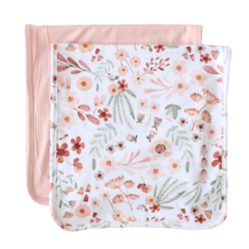 Wren's Wildflower 2pc Burp Cloth Set
