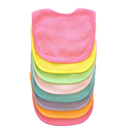 Neat Solutions Solid Multi Color Bib Set, Girl, 8 Pack