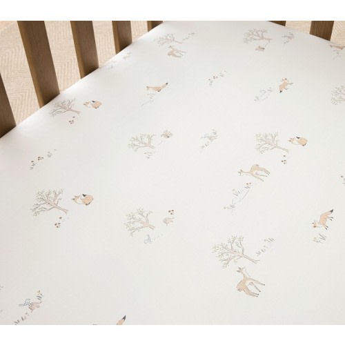 Rylee + Cru Woodland Organic Crib Fitted Sheet