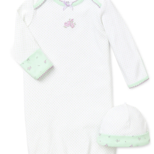 Petite Rose Sleeper Gown And Hat