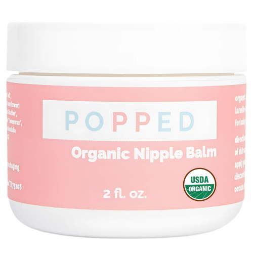 Popped Lanolin-Free Organic Nipple Balm for Breastfeeding, 2 fl oz