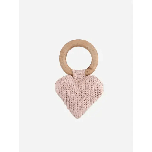 Heart Crocheted Rattle Teether