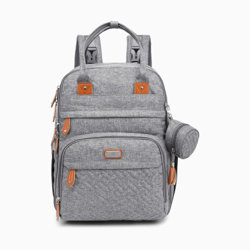 Babbleroo Original Diaper Bag Backpack - Light Grey