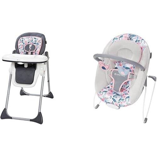 Baby Trend Tot Spot High Chair (Bluebell) and Smart Steps EZ Bouncer (Bluebell) Bundle